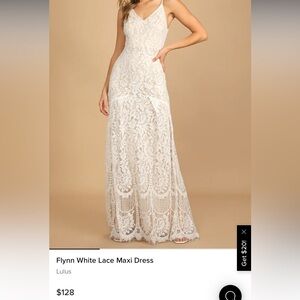 Lulus White Lace Maxi Dress